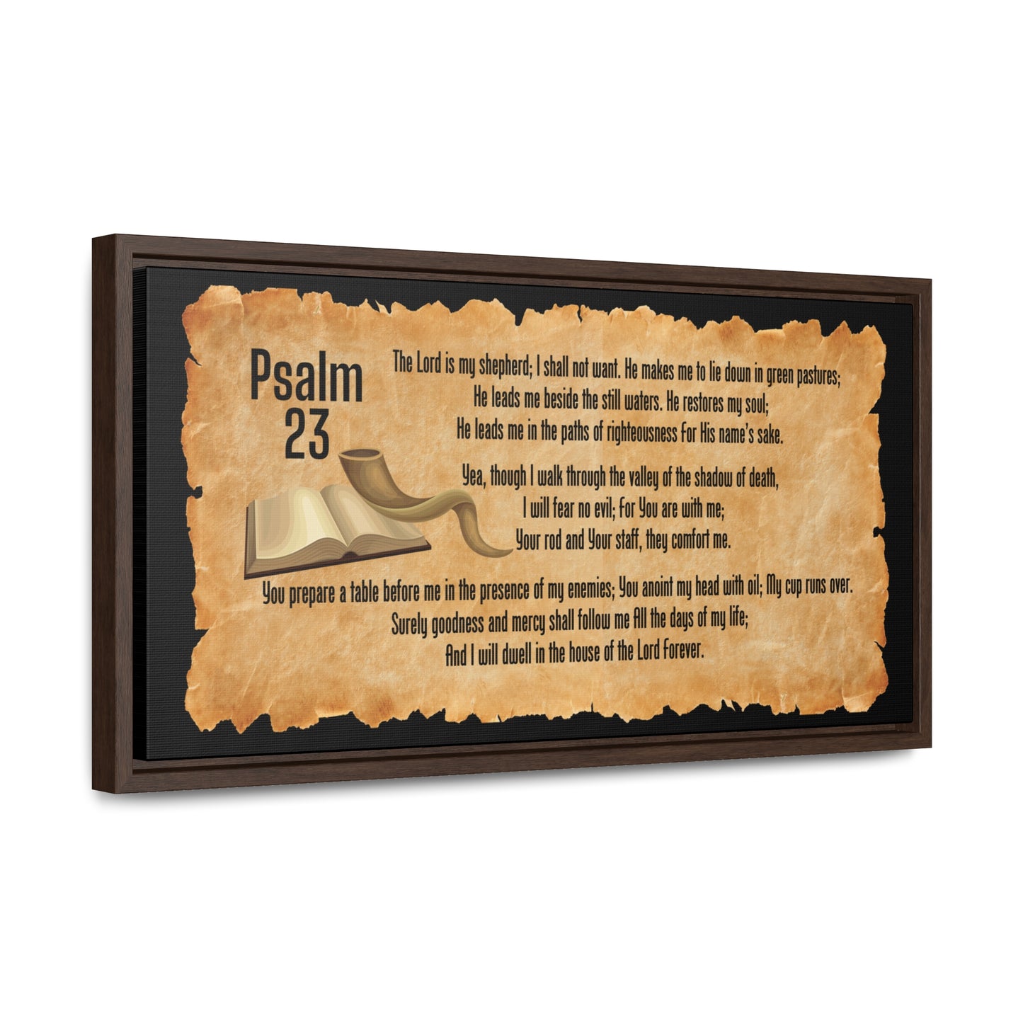 Psalm 23 Bible Verse Canvas Wrap Wall Art