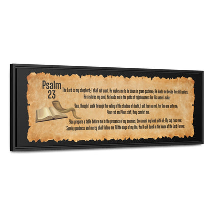 Psalm 23 Bible Verse Canvas Wrap Wall Art