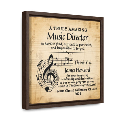 Amazing Music Director Canvas Wrap Plaque