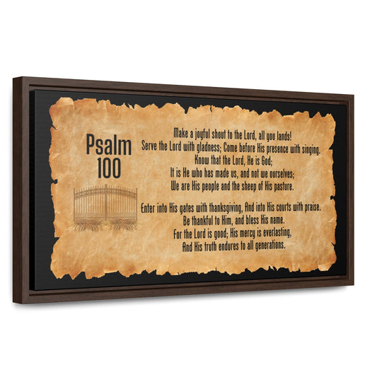 Psalm 100 Bible Verse Canvas Wrap Wall Art