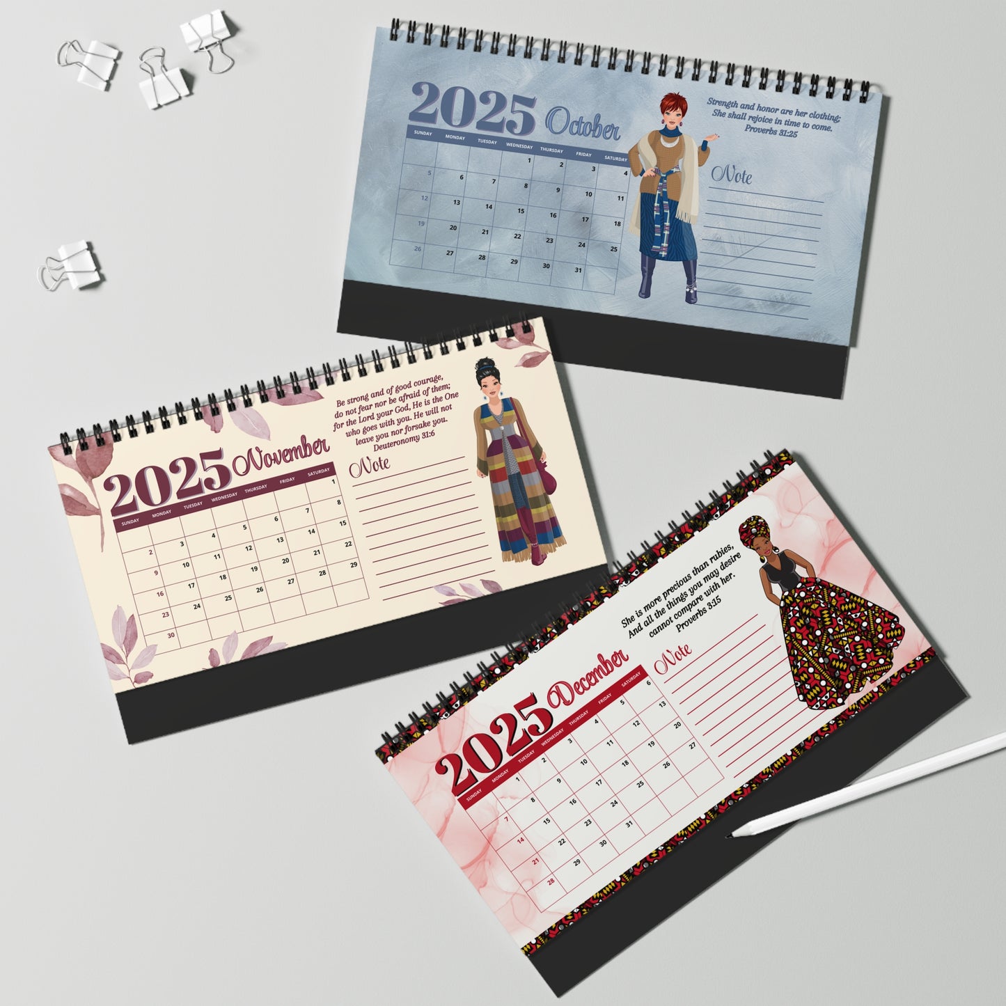 Desk Calendar - 2025 Bible Verses To Encourage Women