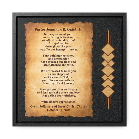 Pastor Appreciation Wall Art Gift Plaque, Personalized Thank You Poem