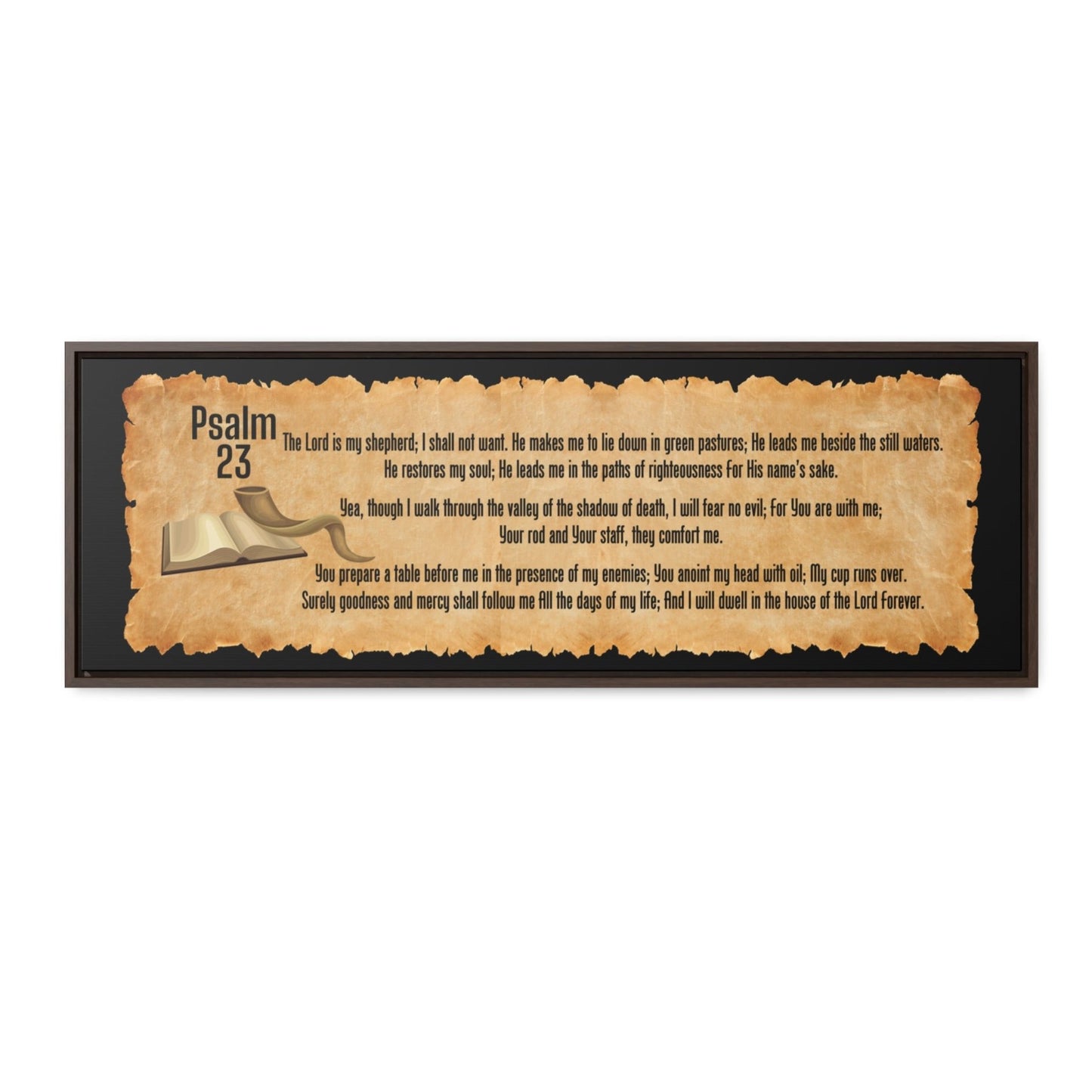 Psalm 23 Bible Verse Canvas Wrap Wall Art