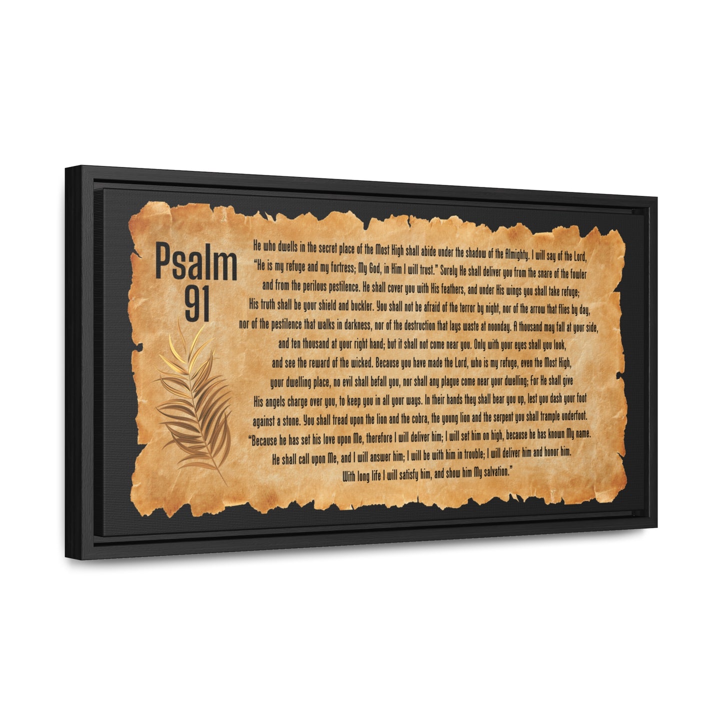 Psalm 91 Bible Verse Canvas Wall Art