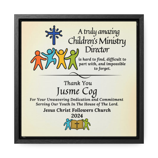 Amazing Children's Ministry Director Personalized Canvas Wrap