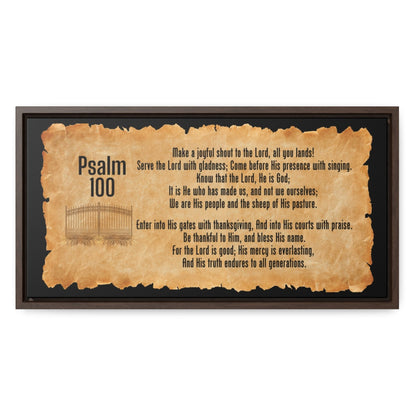 Psalm 100 Bible Verse Canvas Wrap Wall Art