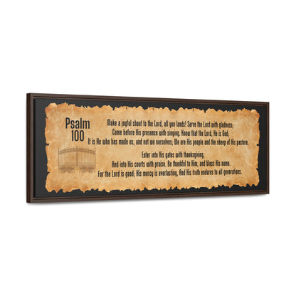 Psalm 100 Bible Verse Canvas Wrap Wall Art