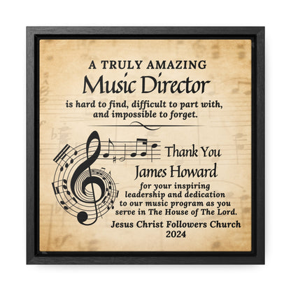 Amazing Music Director Canvas Wrap Plaque