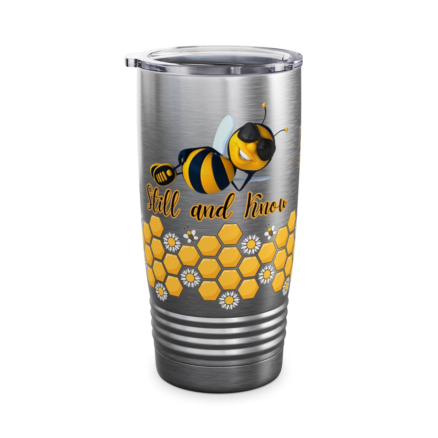 Bee Still And Know Bible Verse 20oz Ringneck Tumbler