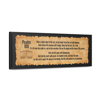 Psalm 100 Bible Verse Canvas Wrap Wall Art