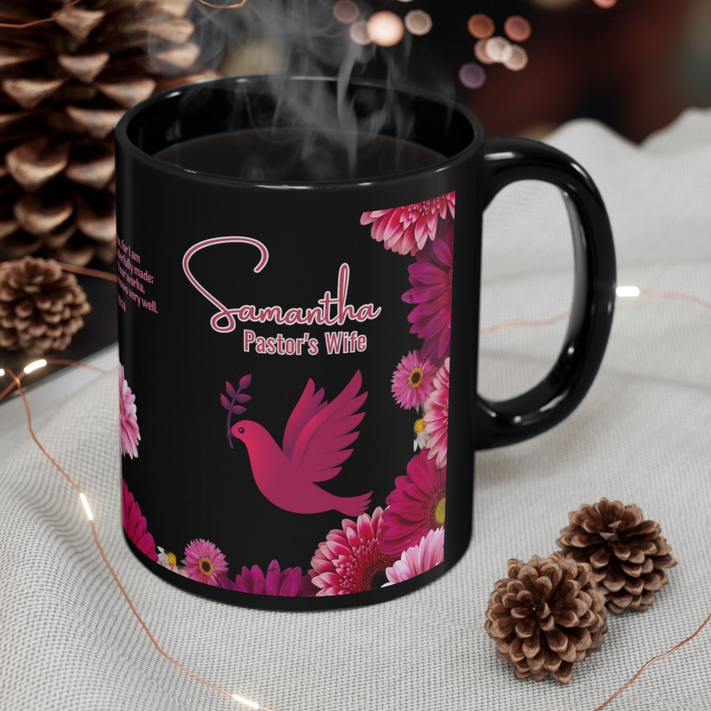 Pastor's Wife Personalized Dove and Flower Mug