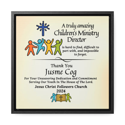 Amazing Children's Ministry Director Personalized Canvas Wrap