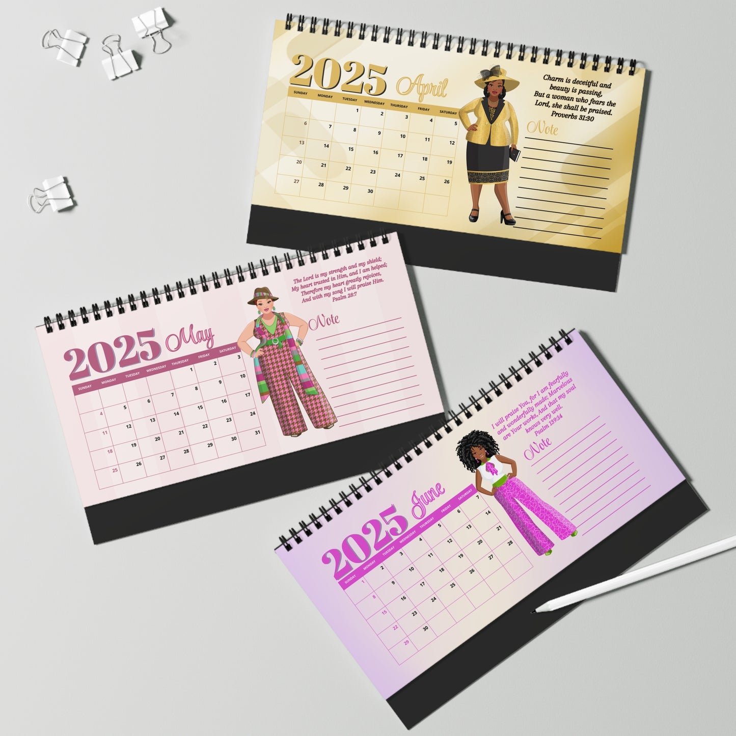 Desk Calendar - 2025 Bible Verses To Encourage Women