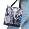 Load image into Gallery viewer, Bible Verse Tote Bag 3D Elephant Image Christian Bible Scripture Strong and Courageous Quote Inspirational Faith Bible Bag Shoulder Tote