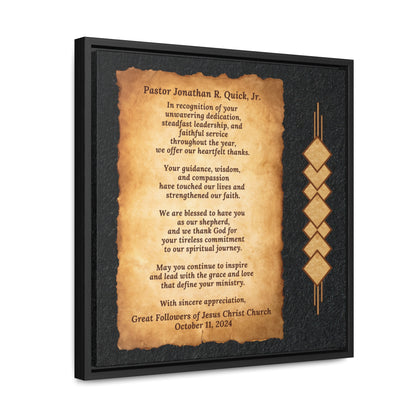 Pastor Appreciation Wall Art Gift Plaque, Personalized Thank You Poem