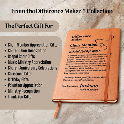 Difference Maker Choir Member Personalized Leather Journal