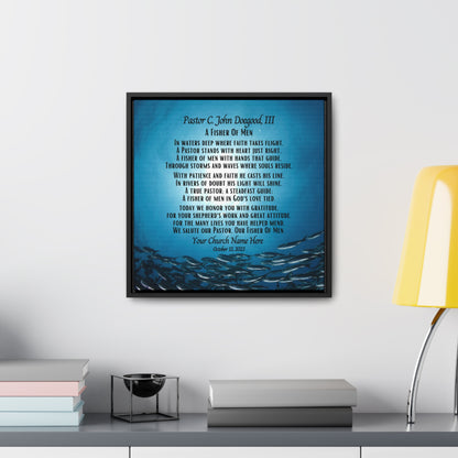Personalized Pastor Appreciation Framed Canvas Wrap - Fisher of Men
