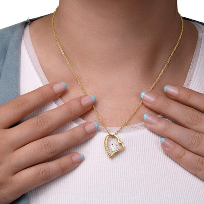 Personalized Auntie Forever Love Necklace Message Card - Love Like Mother - Blonde