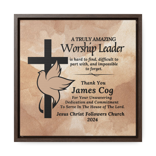 Amazing Worship Leader Canvas Wrap Personalized Plaque