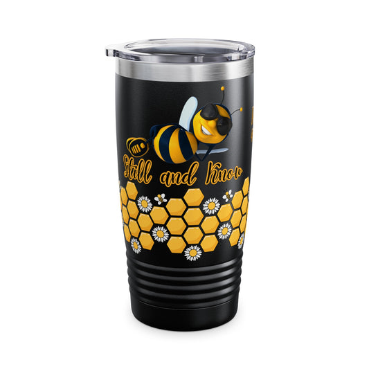 Bee Still And Know Bible Verse 20oz Ringneck Tumbler