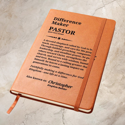 Difference Maker Pastor Personalized Journal