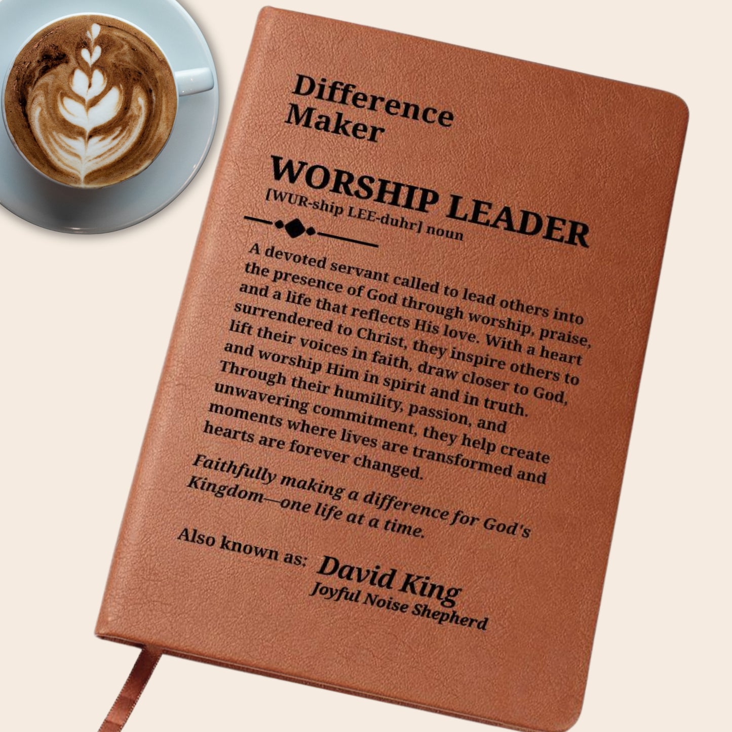 Difference Maker Worship Leader Personalized Journal