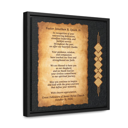 Pastor Appreciation Wall Art Gift Plaque, Personalized Thank You Poem