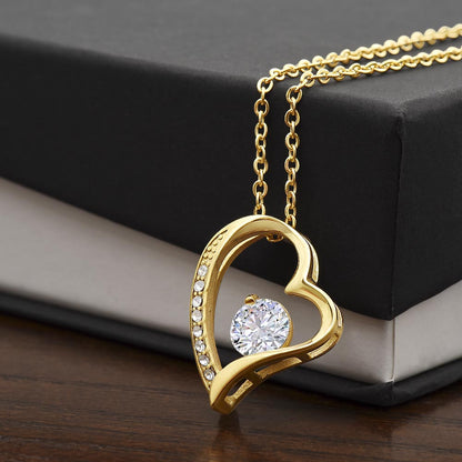 Personalized African American Auntie Forever Love Necklace Message Card - Love Like Mother