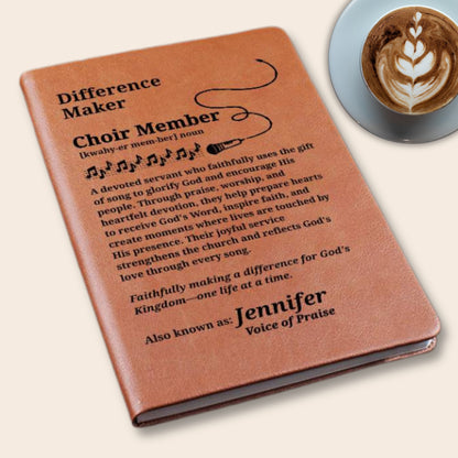 Difference Maker Choir Member Personalized Leather Journal