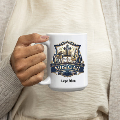 Personalized Church Musician Mug With Bible Verse