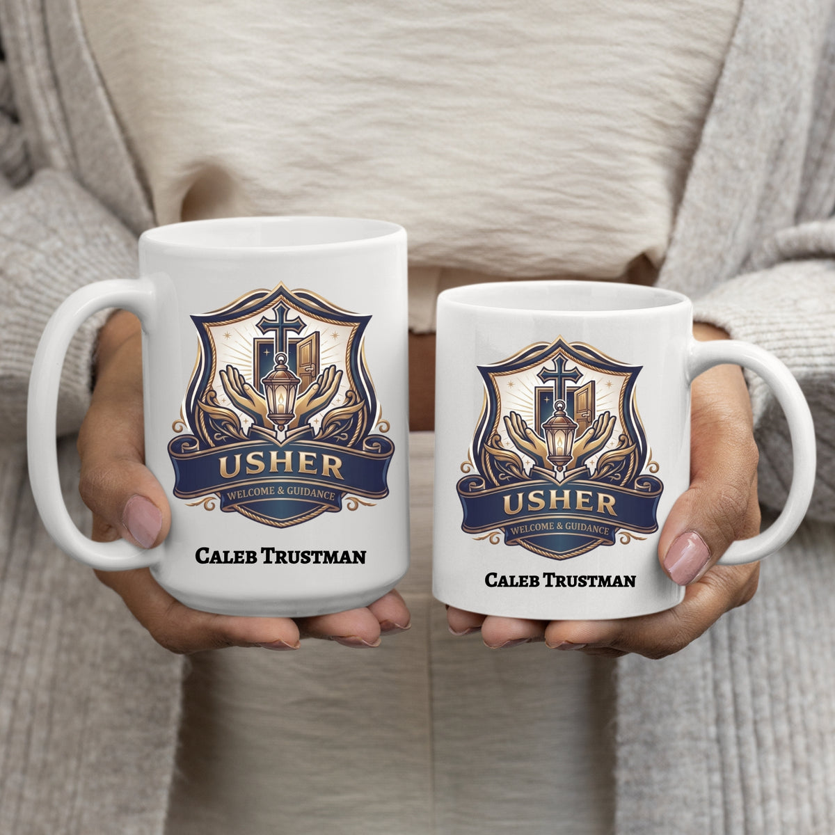 Personalized Church Usher Coffee Mug With Bible Verse