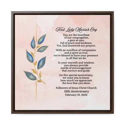 Pastor's Wife Church Anniversary Canvas Wrap