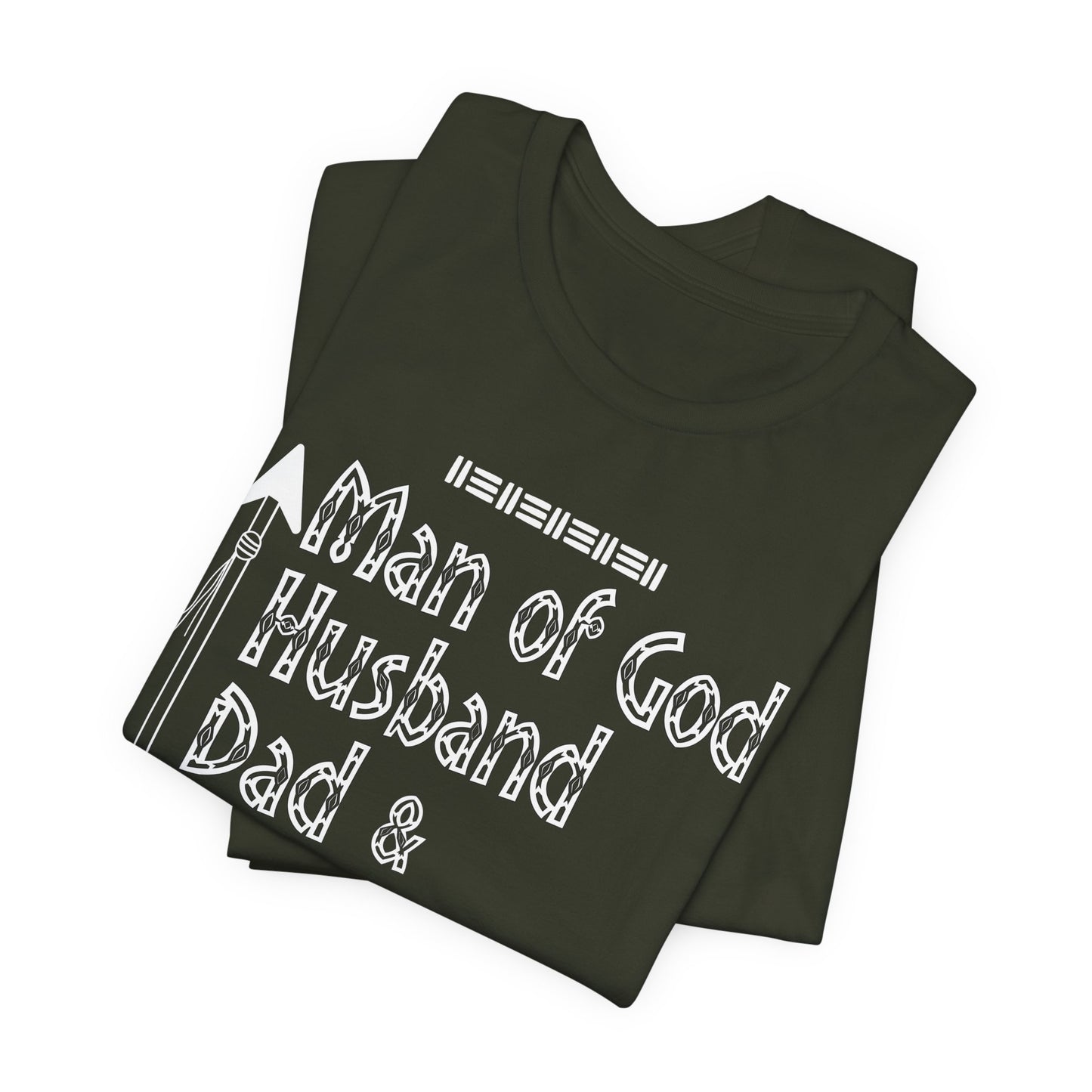 Man of God Husband Dad & Blessed Men's Father's Day Christian Faith T-Shirt