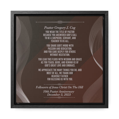 Pastor Appreciation Canvas Wrap Frame - You Wear The Title Of Pastor