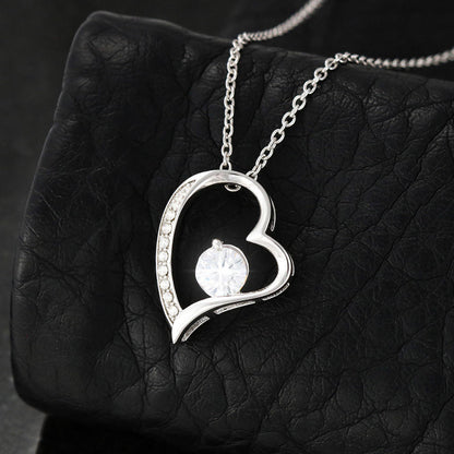 Happy Birthday Single Mom Message Card - Forever Love Necklace - MVP Pink