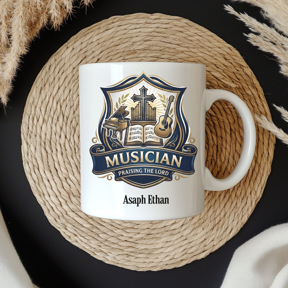 Personalized Church Musician Mug With Bible Verse