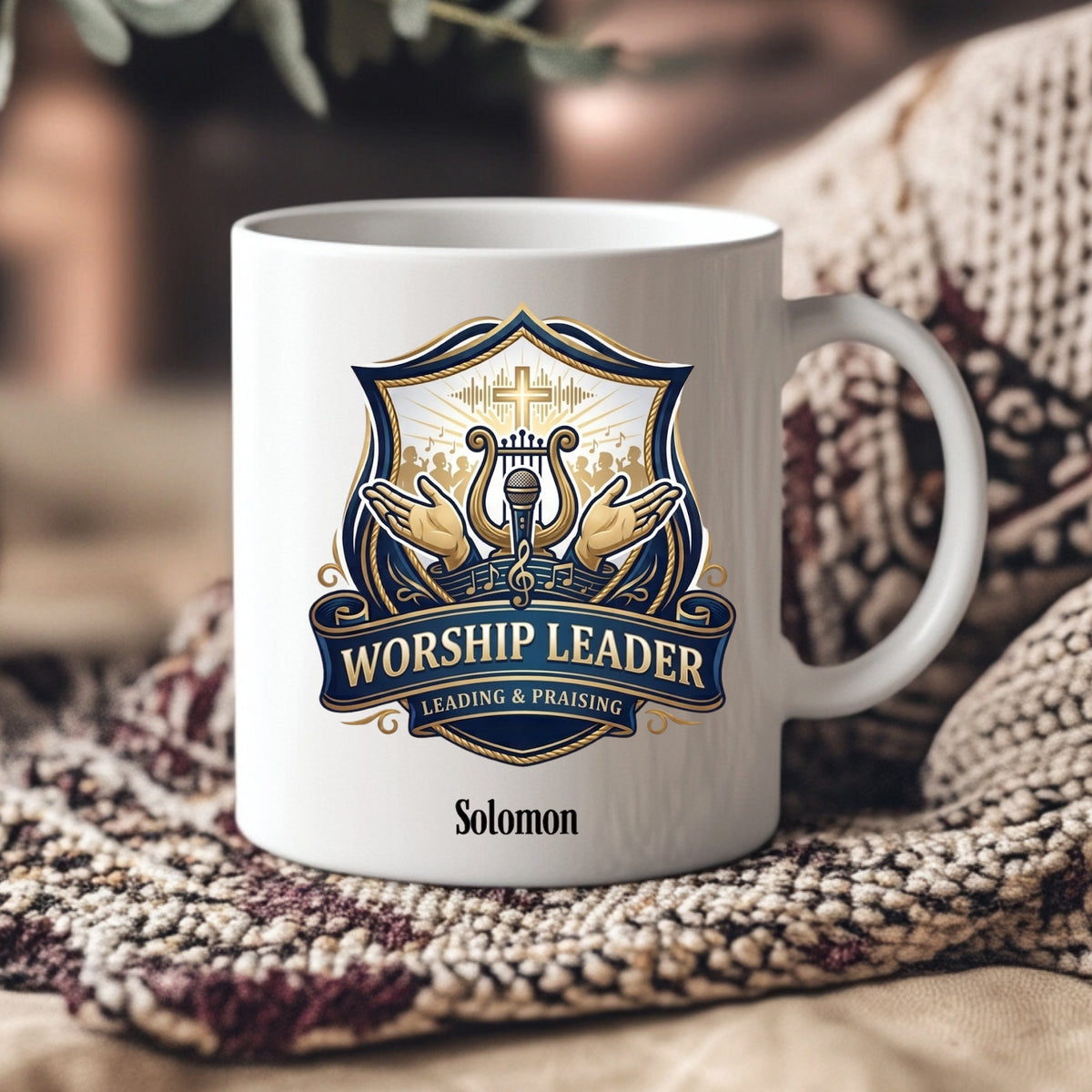 Personalized Worship Leader Coffee Mug With Bible Verse