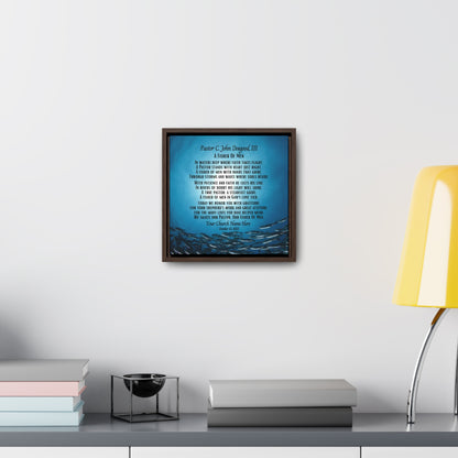 Personalized Pastor Appreciation Framed Canvas Wrap - Fisher of Men
