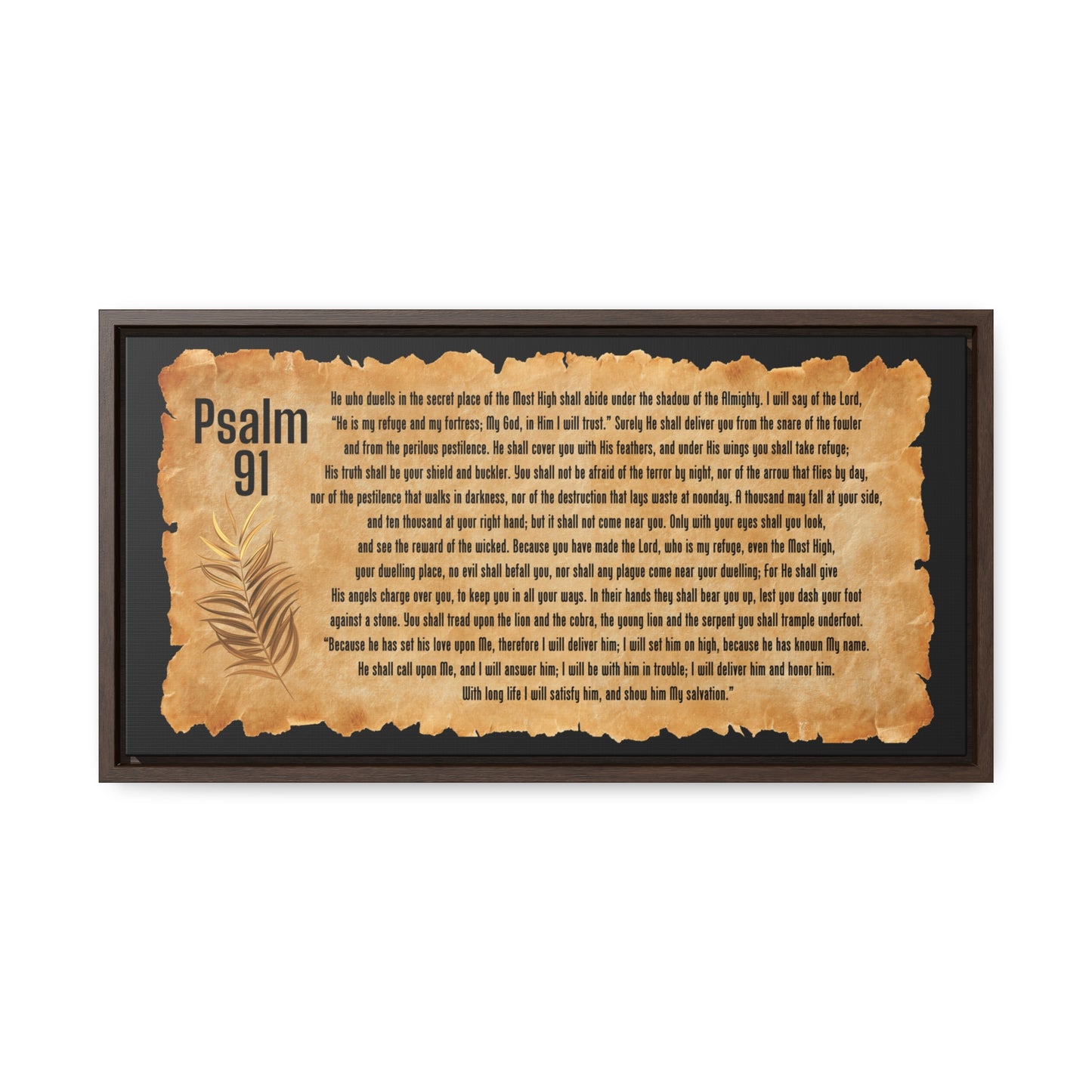 Psalm 91 Bible Verse Canvas Wall Art