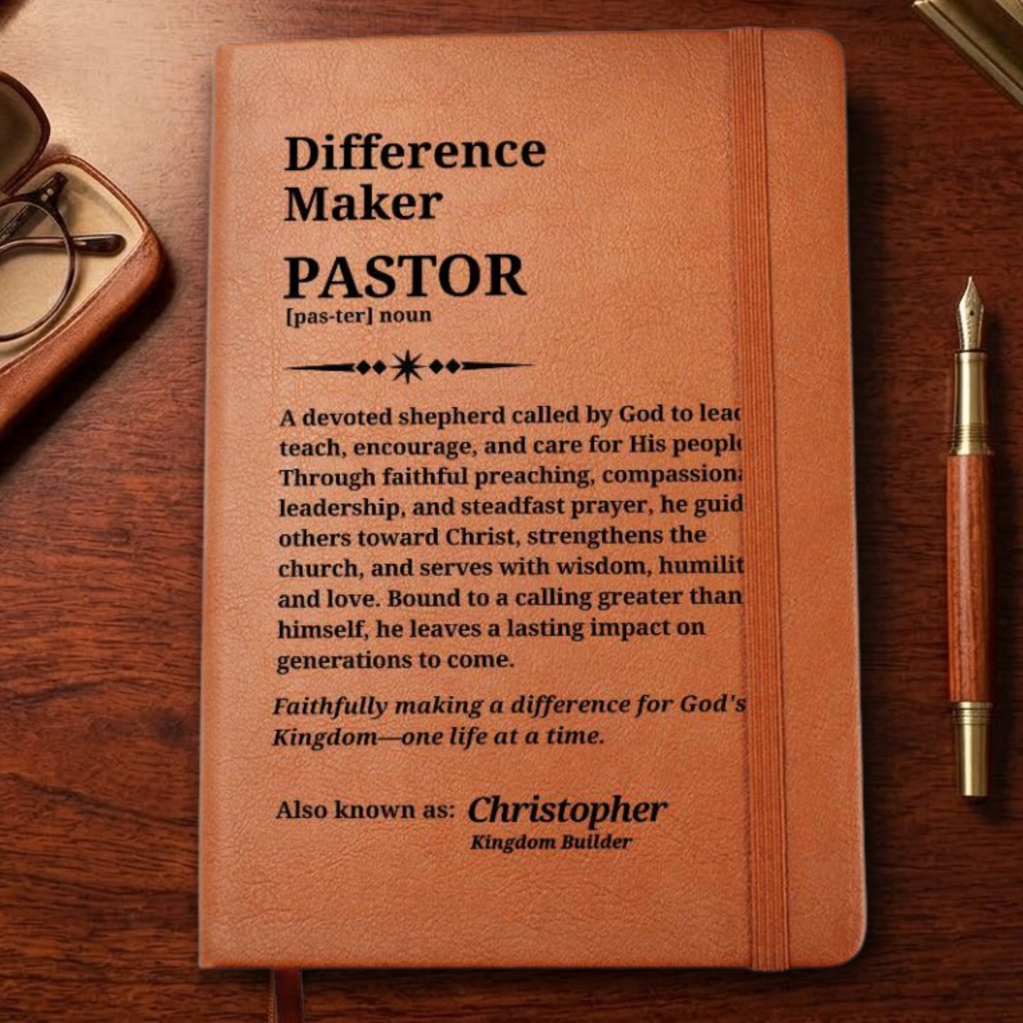 Difference Maker Pastor Personalized Journal