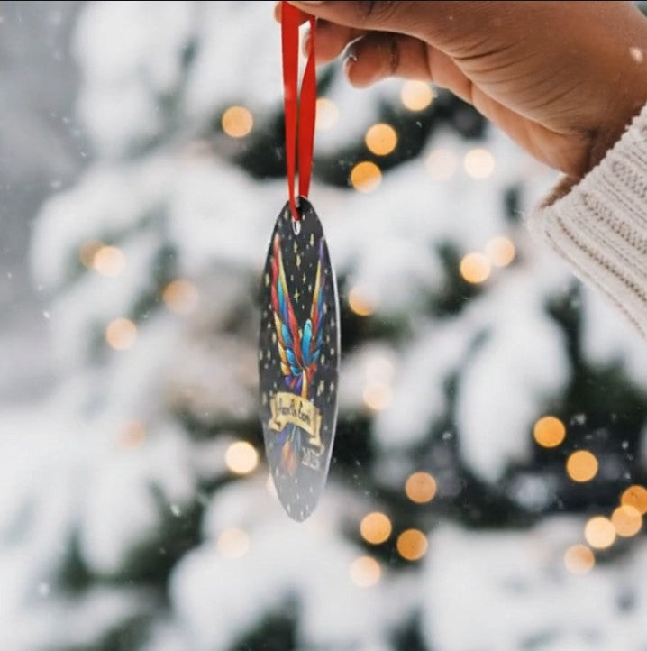 2025 Christmas Dove Metal Ornament – Peace on Earth