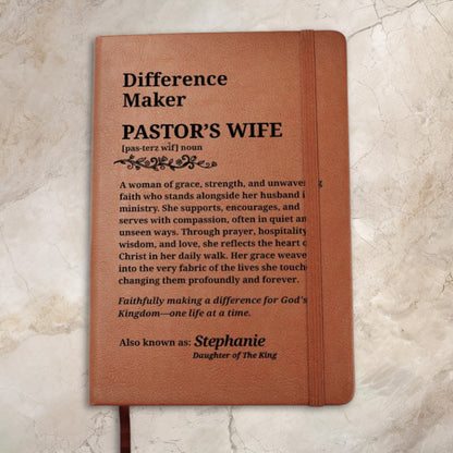 Difference Maker Pastor's Wife Personalized Journal