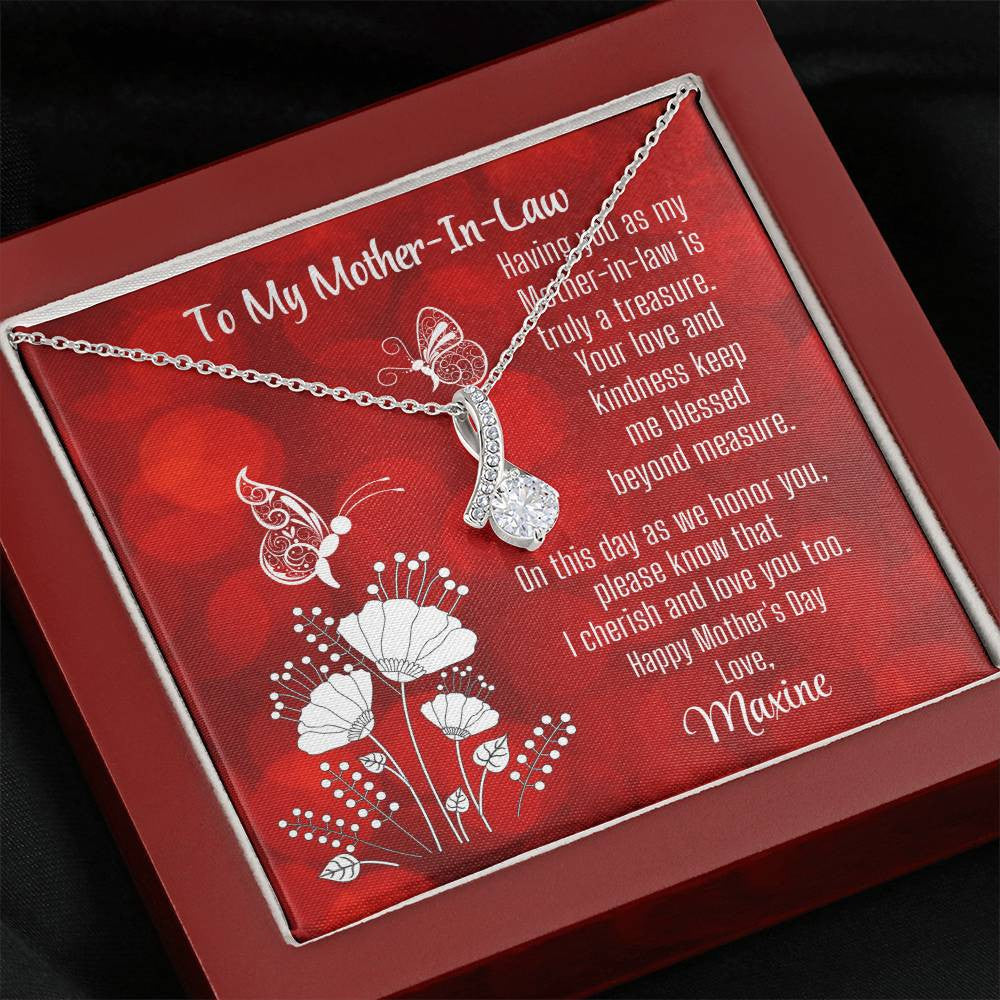 Mother-In-Law Mother's Day Gift Card - Alluring Necklace - Butterflies