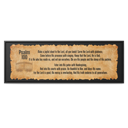 Psalm 100 Bible Verse Canvas Wrap Wall Art