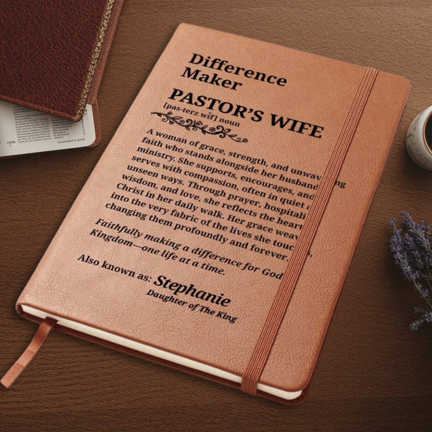 Difference Maker Pastor's Wife Personalized Journal