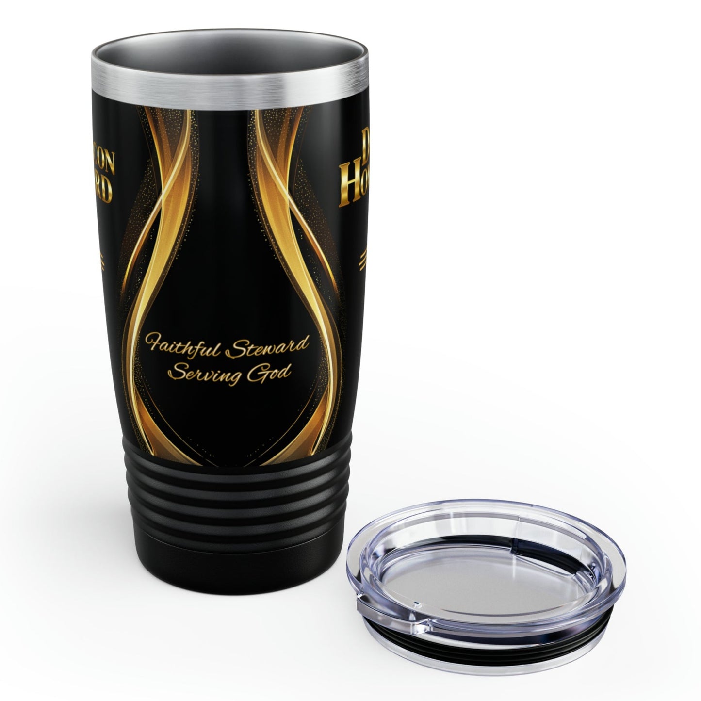 Personalized Tumbler For Church Deacon - Gold Cross