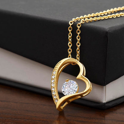 Personalized African American Auntie Forever Love Necklace Message Card - Classy & Cool