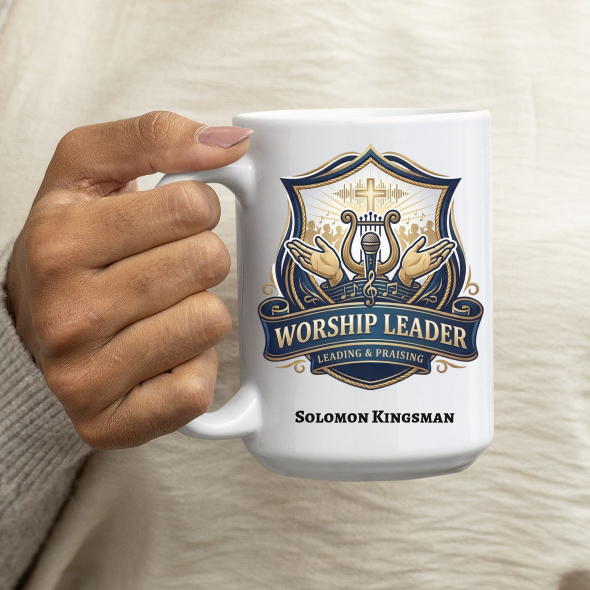 Personalized Worship Leader Coffee Mug With Bible Verse