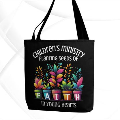 planting seeds ministry Children's Ministry Tote Bag - Planting Seeds of Faith In Young Hearts