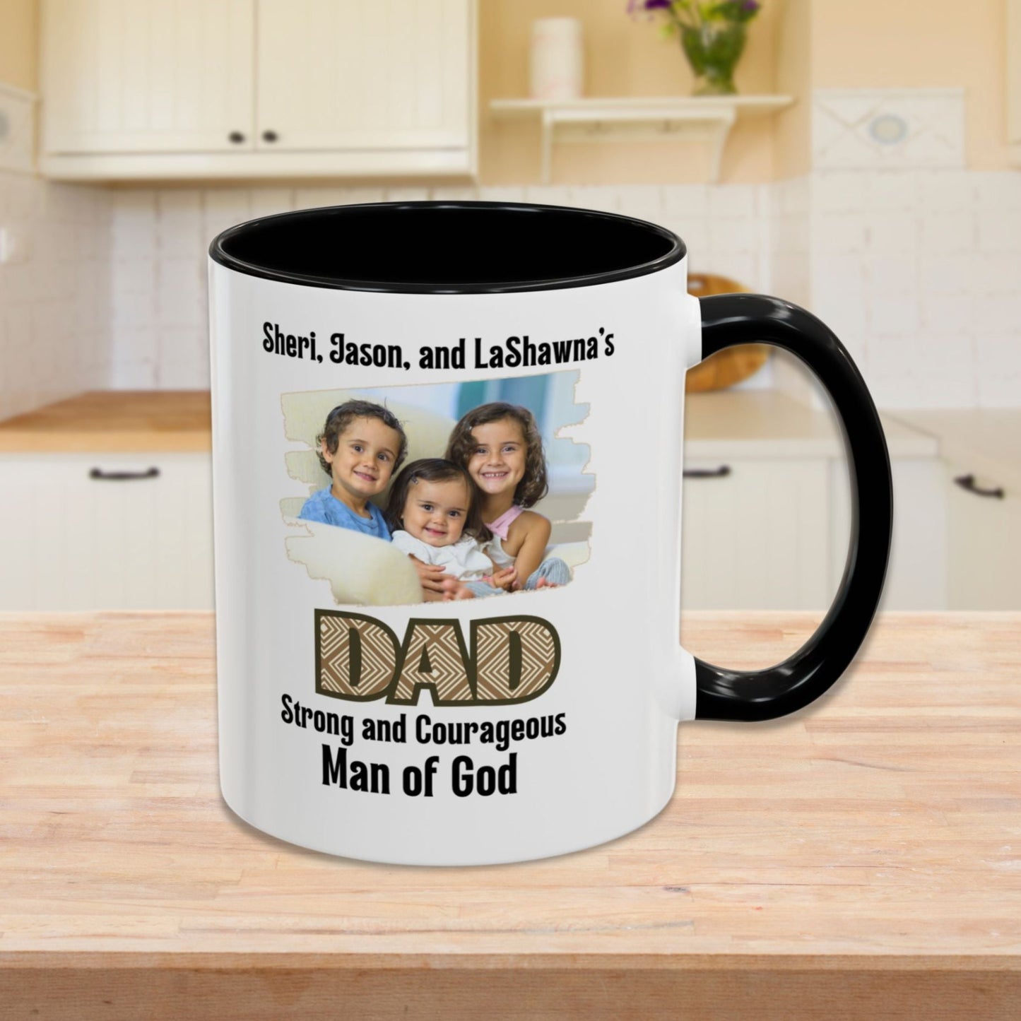 Personalized Father's Day Coffee Cup With Names and Photo